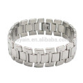 20mm breite Unisex 316L Edelstahl Kettenglied Armband Silber mit versteckten Sicherheitsverschluss